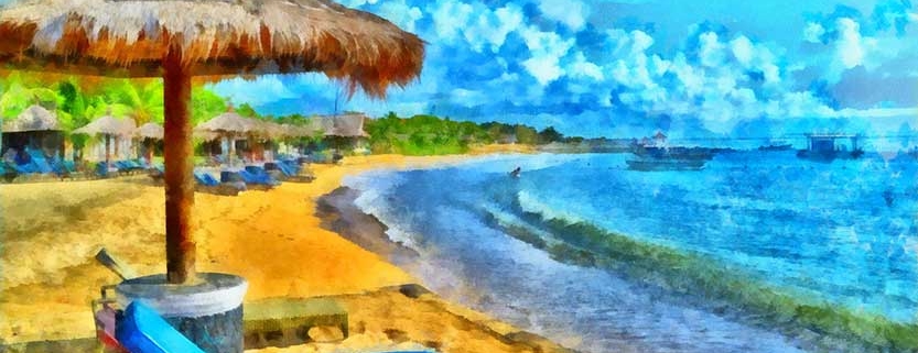 Beach Scene Painting - St. George Island, FL - Resort Vacation Properties